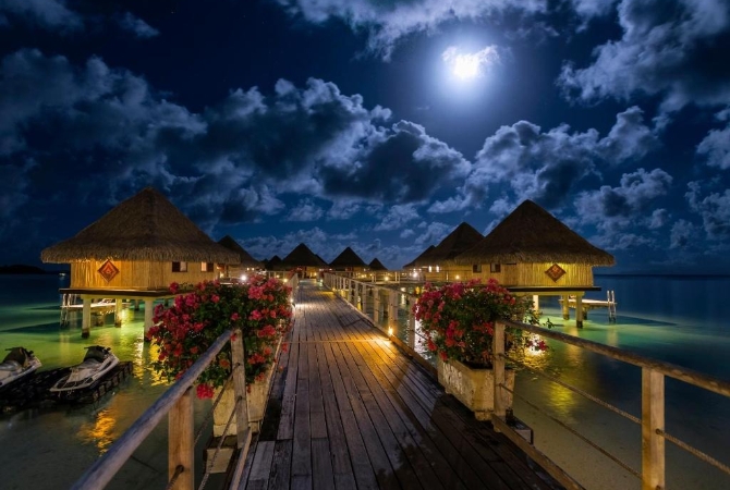 波拉波拉島 渡假村內自由活動